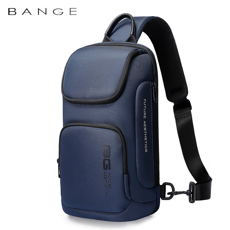 Bange New Shoulder Bag Men's Korean Version Men's Chest Bag Light Business Function Messenger Bag Trendy