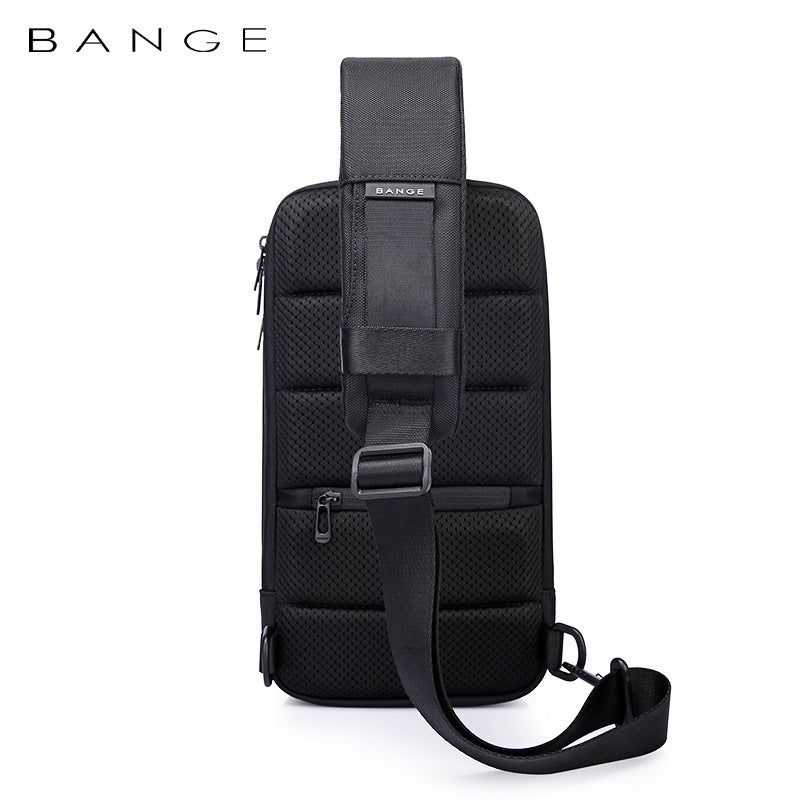 Bange New Shoulder Bag Men's Korean Version Men's Chest Bag Light Business Function Messenger Bag Trendy