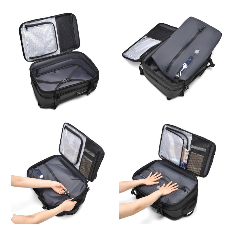 Vacuum-Compression Travel Backpack For Men