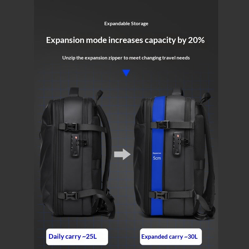 Vacuum-Compression Travel Backpack For Men